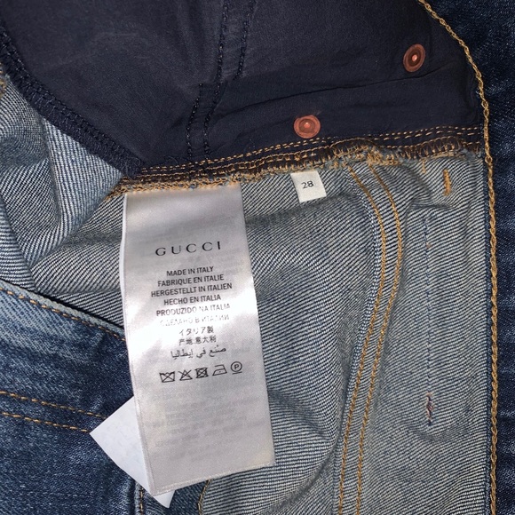 Gucci eye logo patch logo stamp jeans - Picture 4 of 8